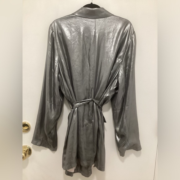 Anthropologie Mauve Zada Metallic Blazer. Size 2X - Picture 6 of 11